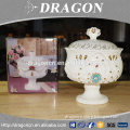 Luxury decorative wedding diamond inlay ceramic candy buffet jars